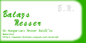 balazs messer business card